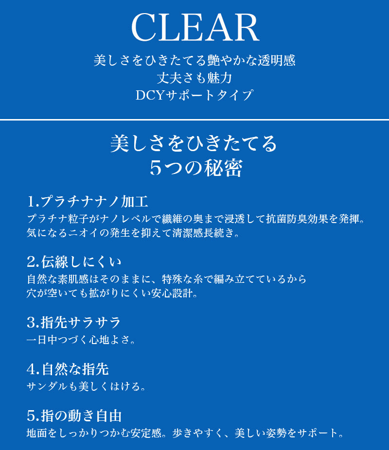 5本指ストッキング ひざ下丈 ショートストッキング DCYサポート 22-25cm (日本製 ハイソックス ストッキング 5本指 五本指 膝下 黒 美脚 ムレ むくみ) (在庫限り)