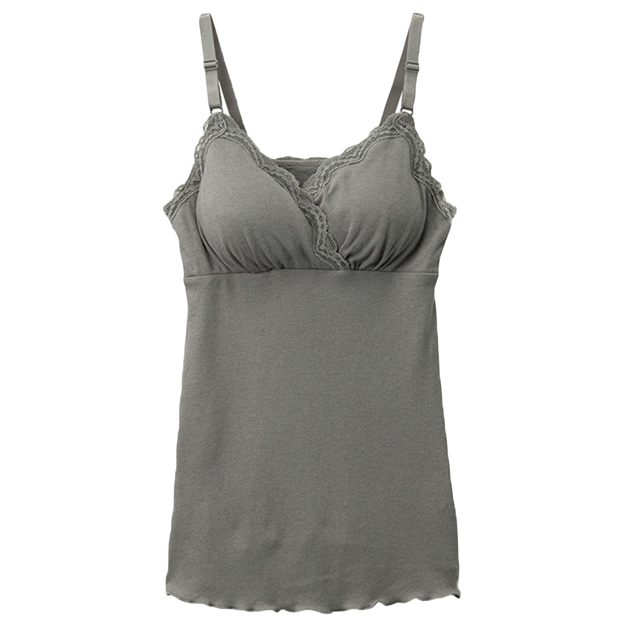 授乳ブラ キャミソール マタニティ インナー カップ付き 産前 産後 カシュクール クロスオープン M～3L 下着 肌着 ローズマダム 授乳キャミ ブラキャミ 出産準備 カップ付きインナー (在庫限り)