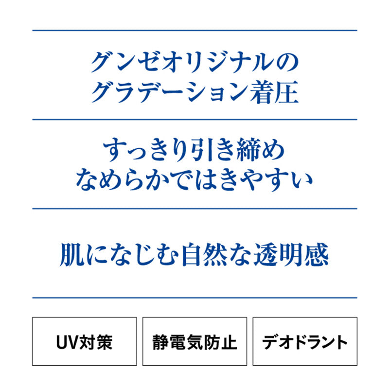 グンゼ サブリナ 着圧ストッキング 足首13hPa レディース S-M～L-LL (締め付けない 伝線しにくい 長時間 楽 ズレ落ち マチ付き 引き締め パンスト)