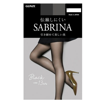 グンゼ サブリナ 黒ストッキング 足首着圧 13hpa M-L・L-LL (GUNZE SABRINA ブラック 黒 レディース 美脚  引き締め グラデーション)