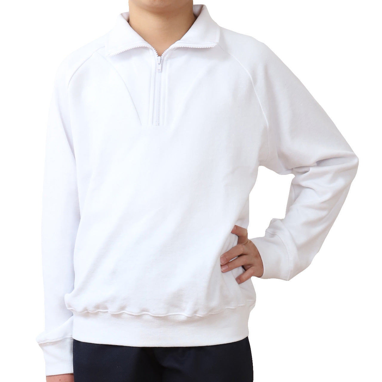 体操服 長袖 襟付き 大きいサイズ 体操着 S～3L 衿つき ファスナー ゆったり 長そで 小学校 小学生 男子 女子 スクール 子供 キッズ ジュニア (在庫限り)