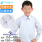 スクールシャツ 長袖 男子 カッターシャツ 3枚セット 110cmA～180cmB B体 学生服 ワイシャツ 中学生 高校生 男の子 制服 シャツ 形態安定 Yシャツ (送料無料)