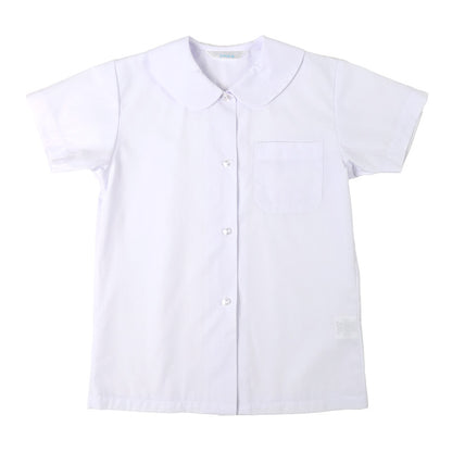 ★リニューアル★ 長袖ブラウス スクールシャツ 半袖 女子 ブラウス 学生 半袖シャツ 丸襟 フォーマル 大きいサイズ 110cmA～170cmB B体 学生服 小学 中学 高校 学校 女の子 制服 シャツ 白 無地 抗菌防臭 スクログ 110 120 130 140 150 160 170