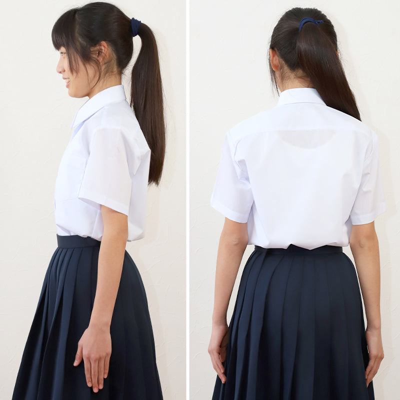 スクールシャツ 女子 半袖 カッターシャツ SS(A体)～3L(B体) 学生服 ワイシャツ 中学生 高校生 女の子 制服 シャツ 形態安定 Yシャツ