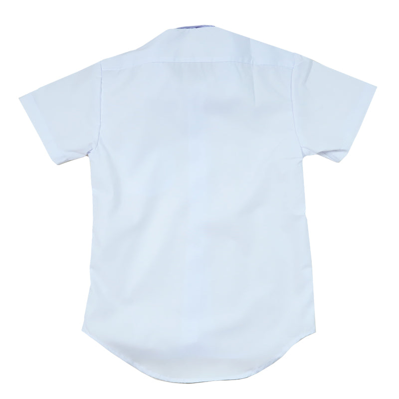 男子半袖カッターシャツ（第１ボタンがスナップ）3枚セット 110cm～130cm 学生服 ワイシャツ 小学生 男の子 制服 シャツ 形態安定 Yシャツ (送料無料)