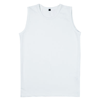 キッズ 野球 インナー ジュニア スポーツインナー 丸首 スリーブレス シャツ ノースリーブ 吸水速乾 UVカット 120 130 140 150 160 170cm 伸縮 アンダーシャツ 子供 男女兼用 白 黒 練習用 ベースボール サッカー 体育 速乾 夏用 (在庫限り)