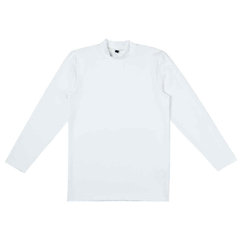 キッズ 野球 インナー ジュニア スポーツインナー ハイネック 長袖 シャツ 吸水速乾 UVカット 120 130 140 150 160 170cm 伸縮 アンダーシャツ 子供 男女兼用 白 黒 練習用 ベースボール サッカー 体育 速乾 夏用 (在庫限り)