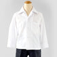 ストレッチ スクールシャツ 長袖 男子 開襟シャツ 110cmA～180cmB B体 学生服 ワイシャツ 中学生 高校生 男の子 制服 シャツ ノーアイロン Yシャツ