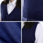スクールベスト 女子 スクール ベスト 制服 ニット 秋 冬 Vネック S～3L (通学 学生 女子高生 高校生 中学生 ウール混 洗える シンプル 無地 大きいサイズ S M L LL 3L) (在庫限り)