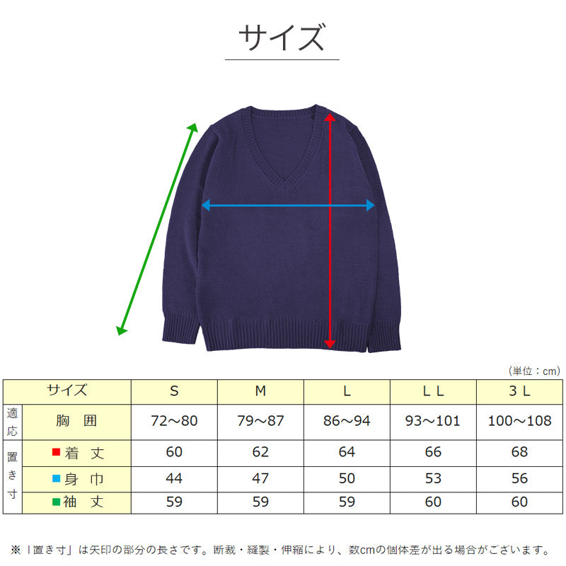 スクールセーター 女子 高校生 制服 ニット セーター 学生 Vネック S～3L 洗える 中学生 ウール 学校 無地 黒 紺 ベージュ 大きいサイズ 冬 秋 レディース スクール 女子高生 長袖 M L LL 3L