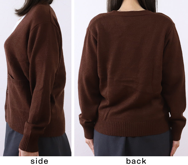 スクールカーディガン 女子 高校生 ウール 暖かい 洗える S～3L ゆったり 制服 冬 ニット 洗える スクール カーディガン 学生 グレー ベージュ 中学生 小学生 大きいサイズ S M L LL 3L (在庫限り)