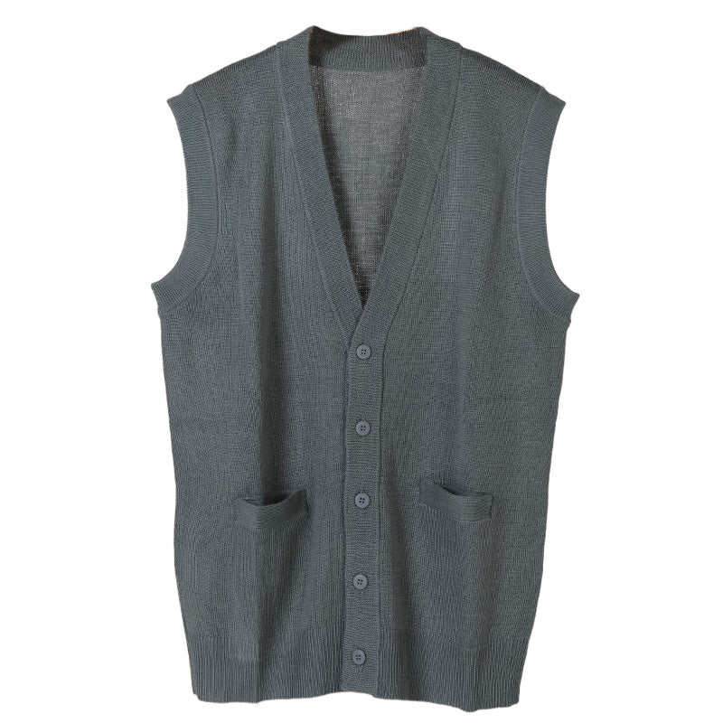 スクールベスト 男子 前あき Vネック ニット ベスト S～3L 前開き 洗える 秋冬 ニットベスト ウール スクール 制服 シンプル 無地 グレー 黒 大きいサイズ ジレ チョッキ S M L LL 3L