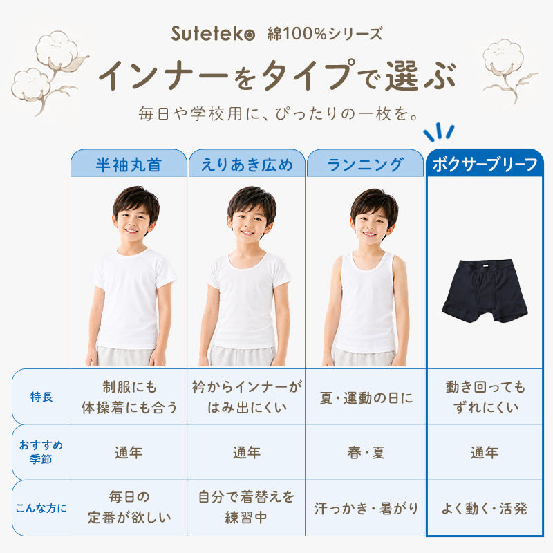 子供 パンツ 男の子 ボクサーブリーフ 3枚セット 綿100％ 抗菌防臭 キッズ ジュニア 下着 インナー 綿 コットン ボクサーパンツ やわらか 無地 シンプル スクール 100 110 120 130 140 150 160 170 cm 小学生 中学生 通園 通学 洗い替え まとめ買い