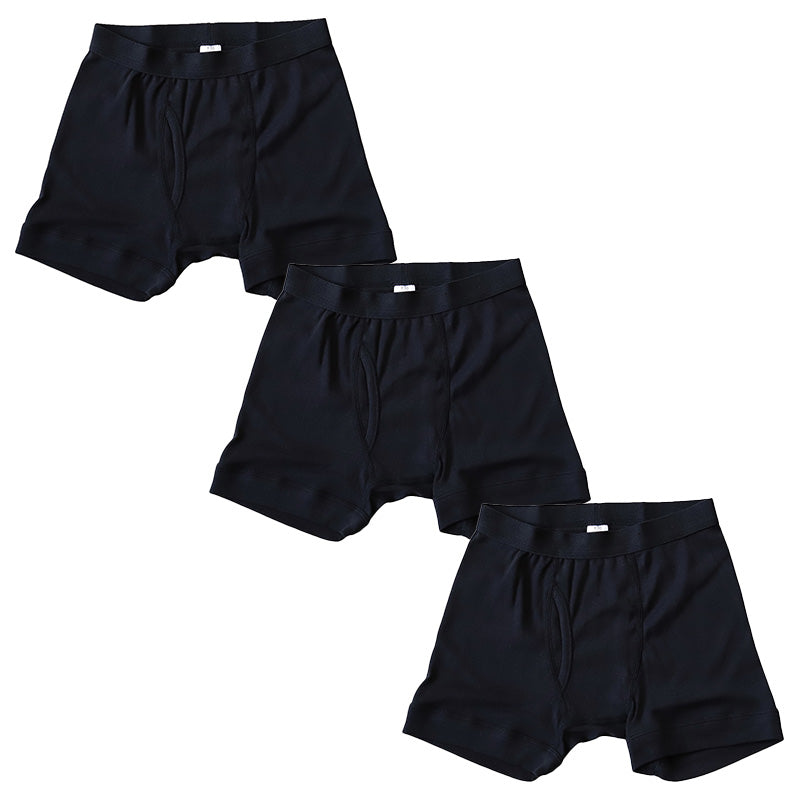 Schoolog 男児ボクサーブリーフ 3枚セット 100 110 120 130 140 150 160 170 cm 下着 肌着 ボクサー 無地 シンプル インナー 子ども ジュニア 綿 コットン 小学生 衣替え 入学式 新学期 体育 運動 ボクサータイプ  3枚組 まとめ売り