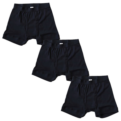 Schoolog 男児ボクサーブリーフ 3枚セット 100 110 120 130 140 150 160 170 cm 下着 肌着 ボクサー 無地 シンプル インナー 子ども ジュニア 綿 コットン 小学生 衣替え 入学式 新学期 体育 運動 ボクサータイプ  3枚組 まとめ売り