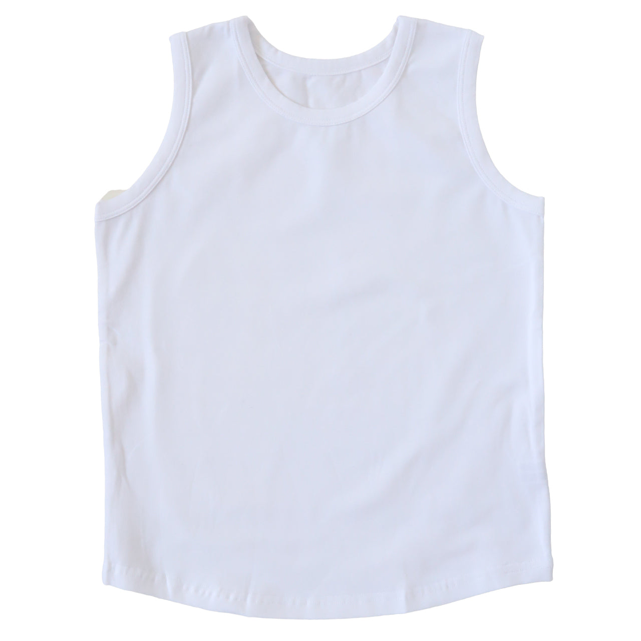 キッズ タンクトップ 無地 子供 ノースリーブ tシャツ 裾ラウンド 100cm～160cm 子ども 男の子 女の子 100 110 120 130 140 150 160 インナー 背中が出ない 綿 子供服 トップス 春 夏 重ね着 ジュニア シンプル