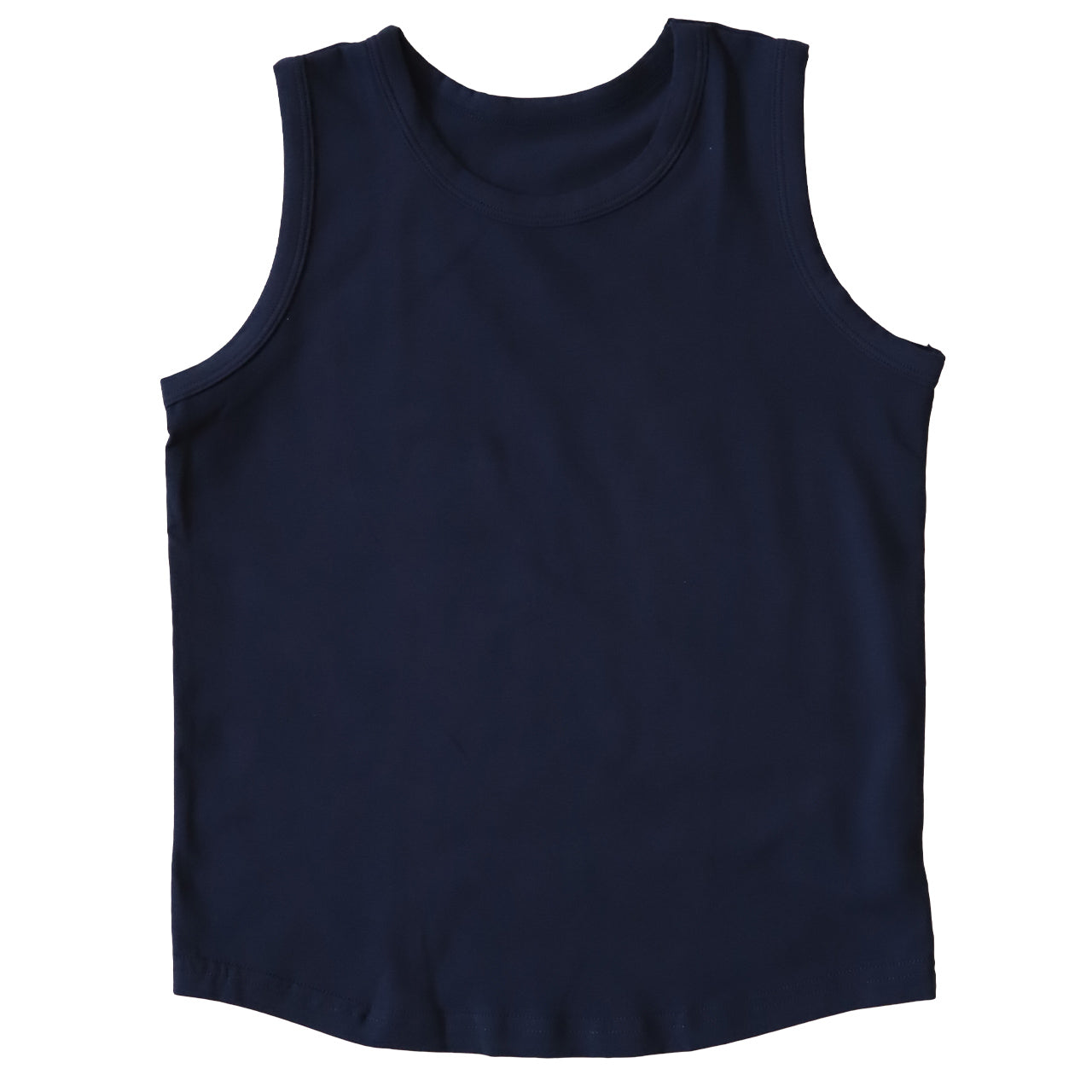 キッズ タンクトップ 無地 子供 ノースリーブ tシャツ 裾ラウンド 100cm～160cm 子ども 男の子 女の子 100 110 120 130 140 150 160 インナー 背中が出ない 綿 子供服 トップス 春 夏 重ね着 ジュニア シンプル