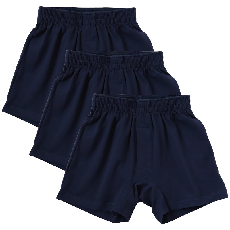 キッズ トランクス 子供 綿 男の子 パンツ ニットトランクス 前開き 3枚セット 130cm～160cm 下着 肌着 子供用 綿混 無地 シンプル インナー 子ども ジュニア コットン 小学生