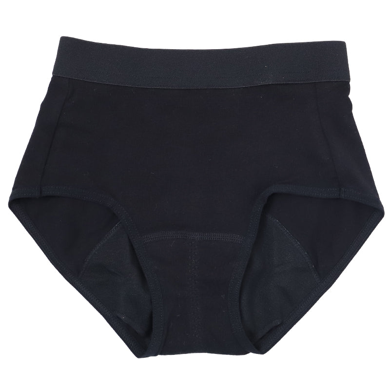 ジュニア サニタリーショーツ 綿 羽根つき 130cm～165cm 生理用ショーツ 子供 中学生 小学生 下着 パンツ 女の子 黒 キッズ インナー シンプル 無地 ガールズ スポーツ コットン 140 150 160