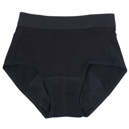 ジュニア サニタリーショーツ 綿 羽根つき 130cm～165cm 生理用ショーツ 子供 中学生 小学生 下着 パンツ 女の子 黒 キッズ インナー シンプル 無地 ガールズ スポーツ コットン 140 150 160