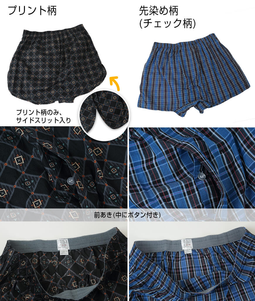 トランクス 綿100% 前開き 大きいサイズ 2枚組 3L 4L 5L メンズ 下着 綿 パンツ メンズ インナー ゆったり 大寸 コットン 肌着 前あき (在庫限り)