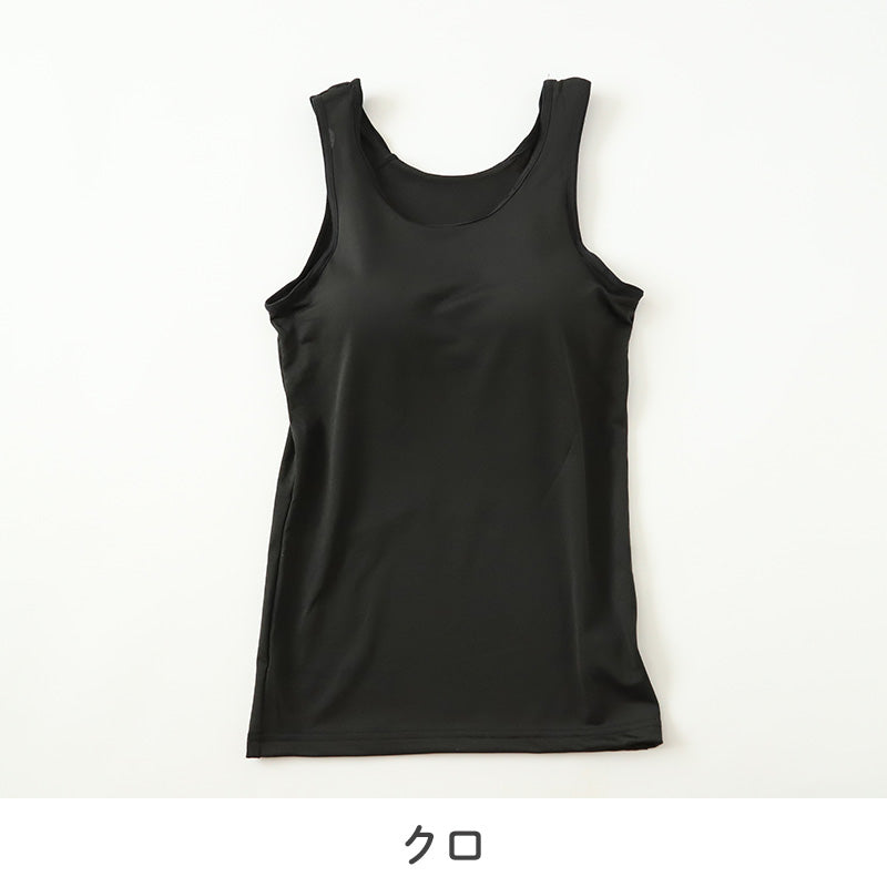 タンクトップ カップ付き 女の子 ブラタンクトップ 150cm～165cm ブラトップ モールドカップ インナー 肌着 サラサラ スクール 学生 伸びる 白 黒 150 160 165