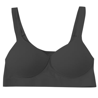 レディース ハーフトップ シームレスカップ M L LL 3L 4L 5L 下着 ブラジャー ブラ ハーフトップブラ ラン型 インナー 肌着 無地 締め付けない 楽 ワイヤレス ストレスフリー リラックスブラ 伸縮 フィット 軽い 快適 ソフトブラ