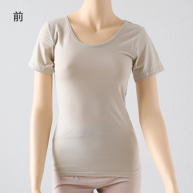 レディース 半袖 シャツ インナー Tシャツ クルーネック ストレッチ M～LL 肌着 下着 アンダーウェア 速乾 ストレッチ 伸縮 オールシーズン M L LL (在庫限り)