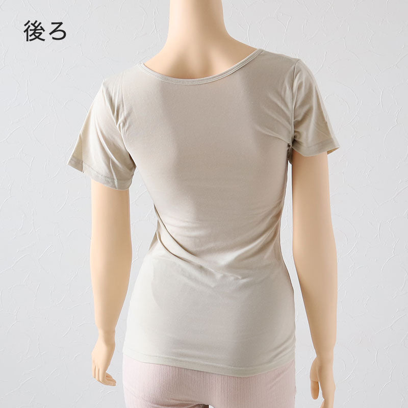レディース 半袖 シャツ インナー Tシャツ クルーネック ストレッチ M～LL 肌着 下着 アンダーウェア 速乾 ストレッチ 伸縮 オールシーズン M L LL (在庫限り)