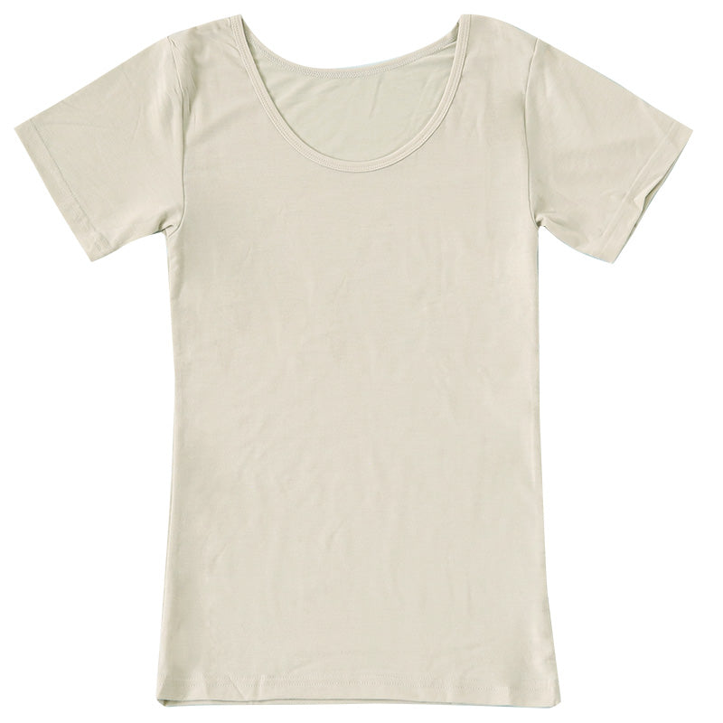 レディース 半袖 シャツ インナー Tシャツ クルーネック ストレッチ M～LL 肌着 下着 アンダーウェア 速乾 ストレッチ 伸縮 オールシーズン M L LL (在庫限り)