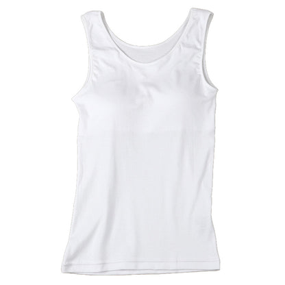 レディース 綿100％ カップ付き タンクトップ ブラトップ ノースリーブ インナー 肌着 M L LL UVカット 紫外線対策 保湿 下着 女性 婦人 インナーシャツ コットン 夏