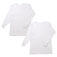 メンズ シャツ 2枚組 長袖 丸首 綿混 綿100 無地 インナー 肌着 下着 tシャツ 厚地 定番 M L LL クルーネック アンダーウェア 紳士 インナーシャツ コットン ホワイト 白 グレー 秋 冬 春 30代 40代 50代 60代