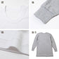 2枚組 綿100% メンズ インナー 肌着 長袖 tシャツ 丸首 厚地 M L LL クルーネック 下着 インナーシャツ 綿 コットン 無地 ホワイト 白 秋 冬 春 30代 40代 50代 60代