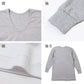 2枚組 綿100% メンズ インナー 肌着 長袖 tシャツ U首 厚地 M L LL クルーネック 下着 インナーシャツ 綿 コットン 無地 ホワイト 白 秋 冬 春 30代 40代 50代 60代