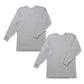 2枚組 綿100% メンズ インナー 肌着 長袖 tシャツ U首 厚地 M L LL クルーネック 下着 インナーシャツ 綿 コットン 無地 ホワイト 白 秋 冬 春 30代 40代 50代 60代