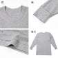 2枚組 綿100% メンズ インナー 保温 あったか 肌着 長袖 tシャツ 丸首 厚地 M L LL あったかインナー 遠赤外線 クルーネック 下着 インナーシャツ 綿 コットン 無地 秋 冬 30代 40代 50代 60代