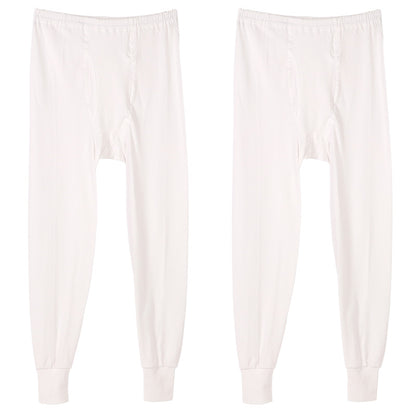 2枚組 綿100% メンズ インナー 保温 あったか 肌着 長ズボン下 M L LL あったかインナー 遠赤外線 下着 ボトム スパッツ レギンス 綿 コットン 無地 秋 冬 30代 40代 50代 60代