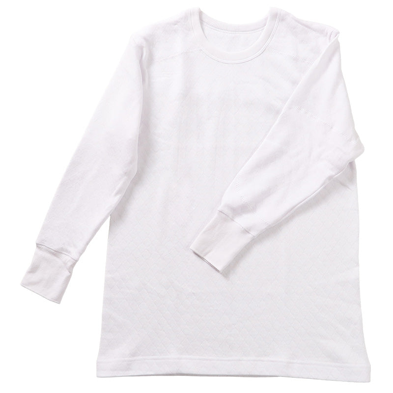 表裏綿100% メンズ インナー 保温 あったか 長袖 tシャツ 丸首 肩ひじ当付き M L LL 肌着 厚地 あったかインナー 遠赤外線 下着 インナーシャツ 綿 コットン 無地 秋 冬 30代 40代 50代 60代 (在庫限り)