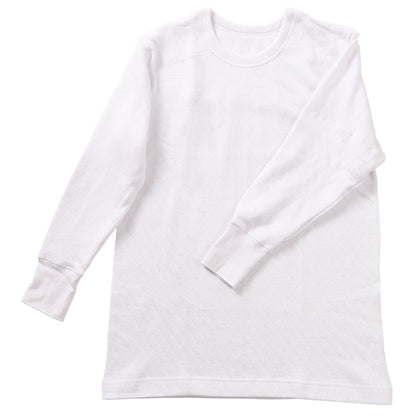 表裏綿100% メンズ インナー 保温 あったか 長袖 tシャツ 丸首 肩ひじ当付き M L LL 肌着 厚地 あったかインナー 遠赤外線 下着 インナーシャツ 綿 コットン 無地 秋 冬 30代 40代 50代 60代 (在庫限り)