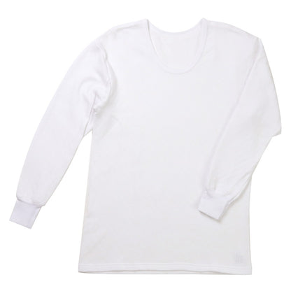 表裏綿100% メンズ キルト インナー 保温 あったか 長袖 tシャツ U首 M L LL 肌着 厚地 あったかインナー 下着 インナーシャツ 綿 コットン 無地 寒さ対策 冷え対策 秋 冬 30代 40代 50代 60代
