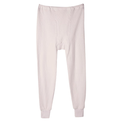 表裏綿100% メンズ キルト インナー 保温 あったか 肌着 長ズボン下 厚地 M L LL 寒さ対策 あったかインナー ボトム 下着 前あき パンツ 股引き ロングパンツ 綿 コットン 無地 ホワイト 白 秋 冬 30代 40代 50代 60代