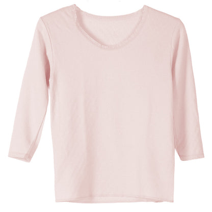 婦人 中綿入り キルト 8分袖 スリーマー レディース 冬用 M L LL 綿 インナー シャツ 長袖 綿肌着 冷え対策 あったか 防寒 下着 冬 天然素材