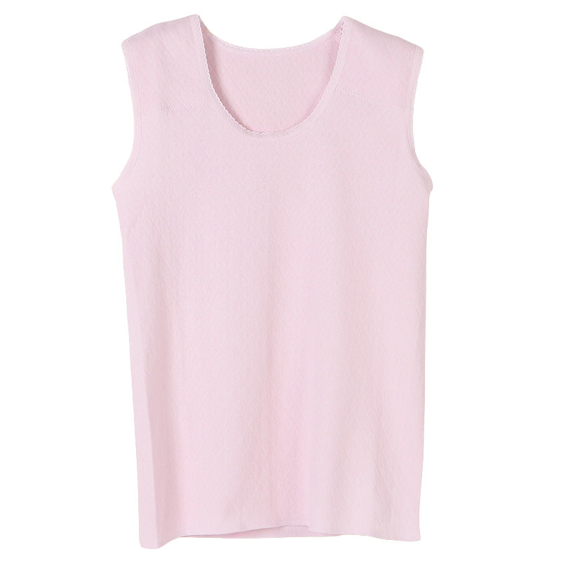 婦人 中綿入り キルト 肩当付 ベストインナー レディース 冬用 M L LL 綿 インナー シャツ ノースリーブ スリーブレス 綿肌着 冷え対策 あったか 防寒 下着 冬 天然素材