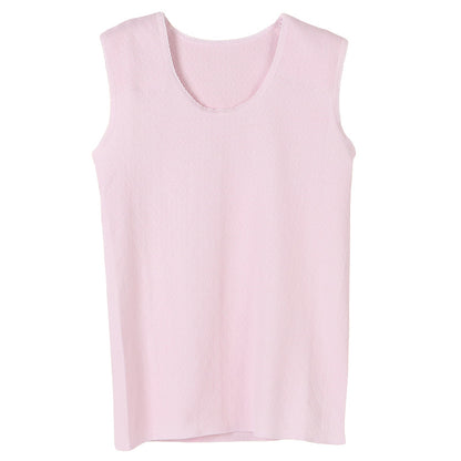 婦人 中綿入り キルト 肩当付 ベストインナー レディース 冬用 M L LL 綿 インナー シャツ ノースリーブ スリーブレス 綿肌着 冷え対策 あったか 防寒 下着 冬 天然素材