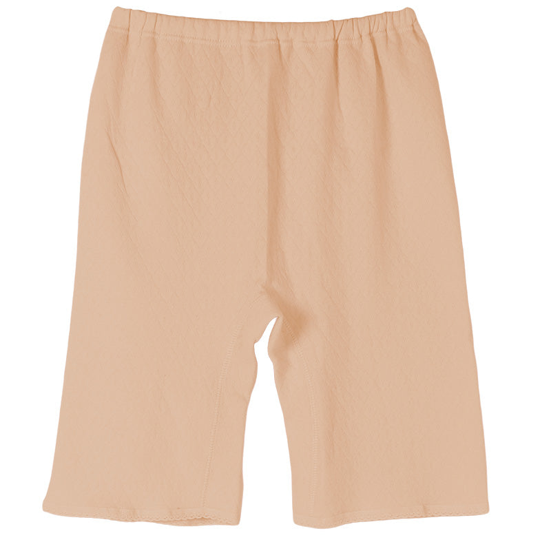 婦人 中綿入り キルト 5分丈 ボトム 腰当付 レディース 冬用 あったか M L LL 肌着 キルトスパッツ スパッツ インナー 綿100 綿 キルトインナー 防寒 ボトム 中わた入り あたたか ソフト ぬくもり 保温 重ねばき 冷え対策