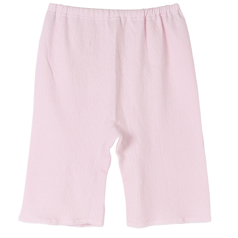 婦人 中綿入り キルト 5分丈 ボトム 腰当付 レディース 冬用 あったか M L LL 肌着 キルトスパッツ スパッツ インナー 綿100 綿 キルトインナー 防寒 ボトム 中わた入り あたたか ソフト ぬくもり 保温 重ねばき 冷え対策