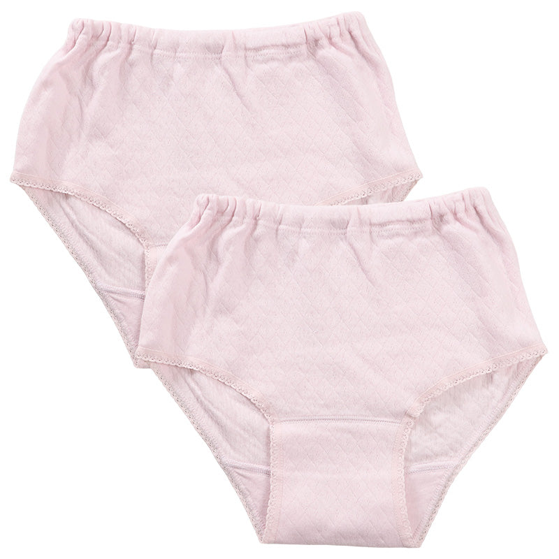 婦人 中綿入り キルト ショーツ 腰当付 2枚組 レディース 冬用 あったか M L LL 肌着 パンツ 下着 インナー 綿100 綿 キルトインナー 防寒 中わた入り あたたか ソフト ぬくもり 保温 重ねばき 冷え対策