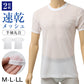 メンズ インナー 2枚組 半袖 丸首 Tシャツ 綿混 メッシュ 吸水速乾 抗菌防臭 通気性 M L LL 肌着 下着 白 ホワイト 紳士 男性 クルーネック 春 夏 ビジネス 仕事 ウォーキング ランニング スポーツ ムレにくい 速乾 まとめ買い 涼しい 汗対策