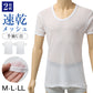 メンズ インナー 2枚組 半袖 U首 Tシャツ 綿混 メッシュ 吸水速乾 抗菌防臭 通気性 M L LL 肌着 下着 白 ホワイト 紳士 男性 ラウンドネック 春 夏 ビジネス 仕事 ウォーキング ランニング スポーツ ムレにくい 速乾 まとめ買い 涼しい 汗対策