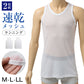 メンズ インナー 2枚組 ランニングシャツ 綿混 メッシュ 吸水速乾 抗菌防臭 通気性 ノースリーブ M L LL 肌着 下着 白 ホワイト 紳士 男性 ラウンドネック 春 夏 ビジネス 仕事 ウォーキング スポーツ ムレにくい 速乾 まとめ買い 涼しい 汗対策